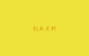 创业资料