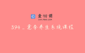 394_意拳养生系统课程