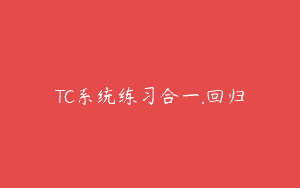 TC系统练习合一.回归