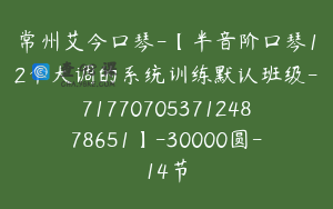 常州艾今口琴-【半音阶口琴12个大调的系统训练默认班级-7177070537124878651】-30000圆-14节