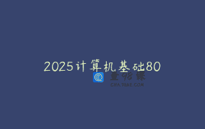 2025计算机基础80