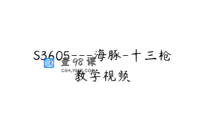 S3605—海豚-十三枪教学视频