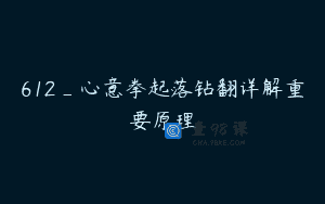 612_心意拳起落钻翻详解重要原理