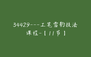34429---工笔雪豹技法课程-【11节】