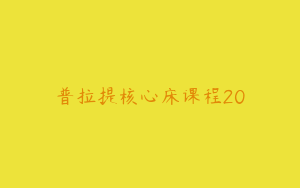 普拉提核心床课程20