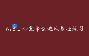 613_心意拳刮地风基础练习