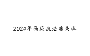 2024年高级执法通关班