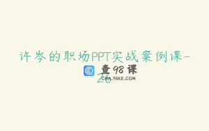许岑的职场PPT实战案例课-26
