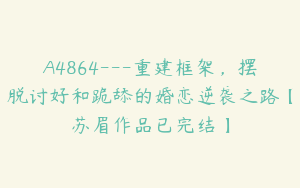 A4864---重建框架，摆脱讨好和跪舔的婚恋逆袭之路【苏眉作品已完结】