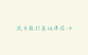 武术散打基础课程-9