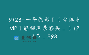 9123-一平色彩【【全体系VIP】静物风景彩头_】123节_598