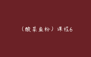 （酸菜鱼粉）课程6