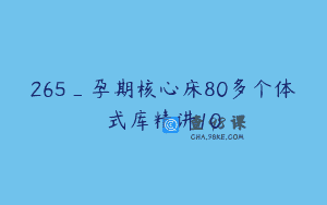 265_孕期核心床80多个体式库精讲10