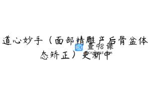 道心妙手（面部精雕产后骨盆体态矫正）更新中