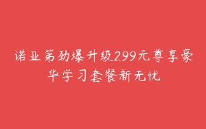 诺亚第劲爆升级299元尊享豪华学习套餐新无忧