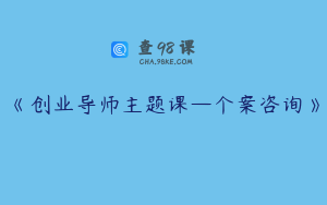 《创业导师主题课—个案咨询》