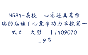N584-荔枝_心意述真葛崇瑞的店铺【心意拳功力单操第一式之_大劈_】1409070_9节