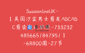 SassoonlineUK-【英国沙宣男士剪发ABCABC剪染默认班级-7332324856651847951】-68800圆-27节