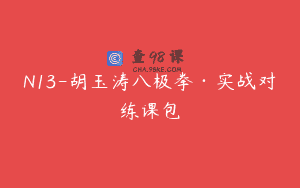 N13-胡玉涛八极拳·实战对练课包