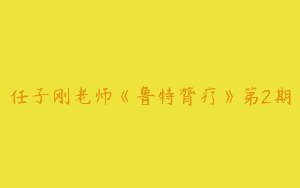 任子刚老师《鲁特膂疗》第2期