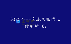 S3752---南派太极线上传承班-81