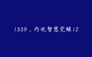 1339_内观智慧觉醒12