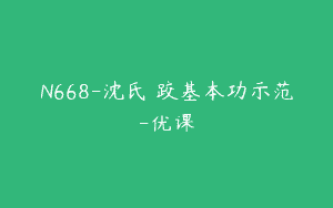 N668-沈氏躀跤基本功示范-优课