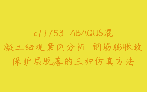 c11753-ABAQUS混凝土细观案例分析-钢筋膨胀致保护层脱落的三种仿真方法