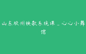 山东胶州秧歌系统课_心心小舞馆