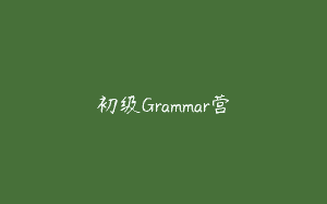 初级Grammar营