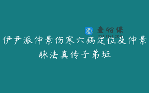 伊尹派仲景伤寒六病定位及仲景脉法真传子弟班