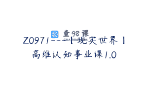 Z0971—【现实世界】高维认知事业课1.0