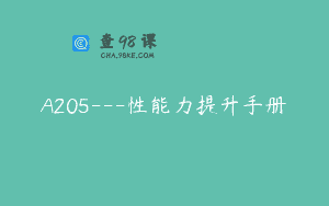 A205—性能力提升手册