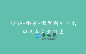 7239-雨哥-俄罗斯中亚出口汽车全套打法
