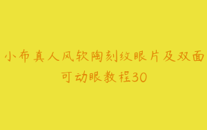 小布真人风软陶刻纹眼片及双面可动眼教程30