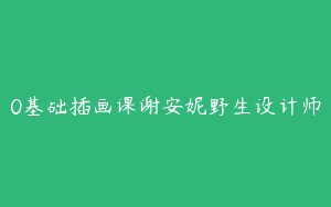 0基础插画课谢安妮野生设计师