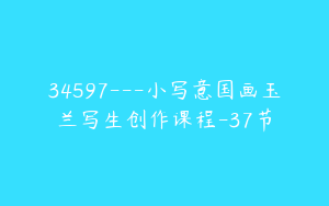 34597---小写意国画玉兰写生创作课程-37节