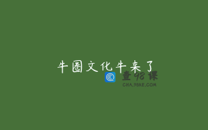 牛圈文化牛来了