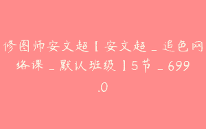 修图师安文超【安文超_追色网络课_默认班级】5节_699.0