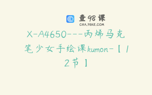 X-A4650---丙烯马克笔少女手绘课kumon-【12节】