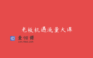 老板机遇流量大课