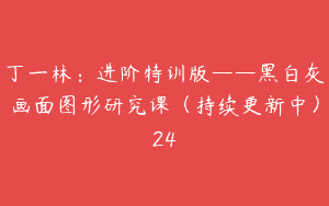 丁一林：进阶特训版——黑白灰画面图形研究课（持续更新中）24