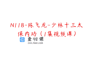 N118-陈飞龙-少林十三太保内功（1集视频课）
