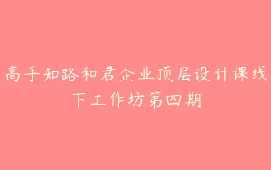 高手知路和君企业顶层设计课线下工作坊第四期
