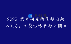 9095-武术研究所庞超内劲入门6：《虎形活脊与立圆》