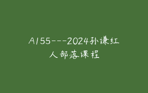 A155—2024孙谦红人部落课程
