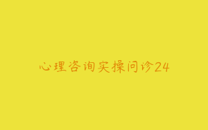 心理咨询实操问诊24