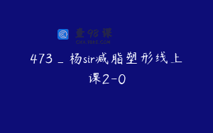 473_杨sir减脂塑形线上课2-0