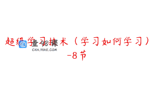 超级学习技术（学习如何学习）-8节