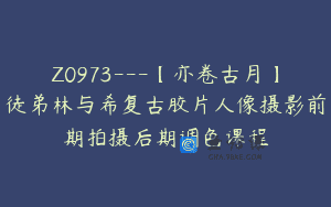 Z0973—【亦卷古月】徒弟林与希复古胶片人像摄影前期拍摄后期调色课程